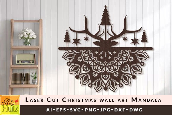 Download Laser Cut Christmas Wall Art Mandala SVG - Art Collection