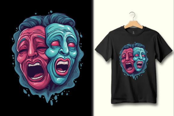Download Vibrant Abstract Faces Sublimation Art - Art Collection
