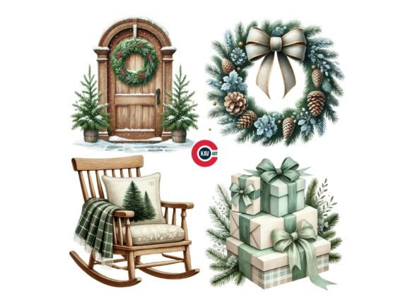 Download Cozy Winter Christmas Decoration Clipart - Art Collection