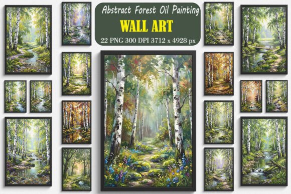 Download Abstract Forest Oil Painting Wall Arts - Art Collection