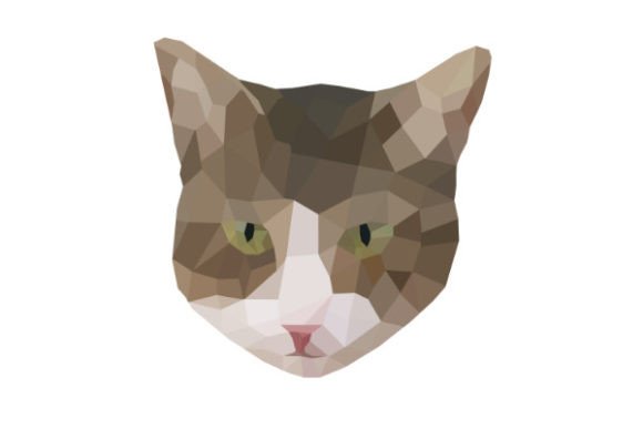 Download Realistic Cat Polygon Art - Art Collection