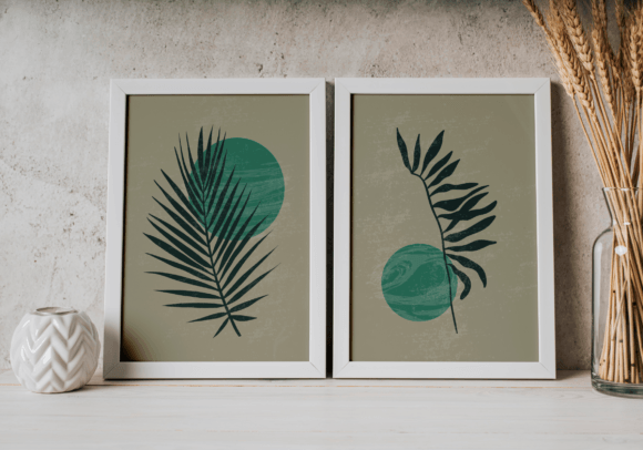 Download Modern Abstract Leaf Boho Wall Art - Art Collection