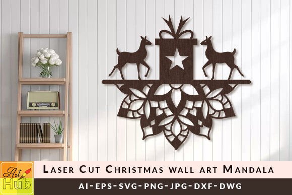 Download Laser Cut Christmas Wall Art Mandala SVG - Art Collection