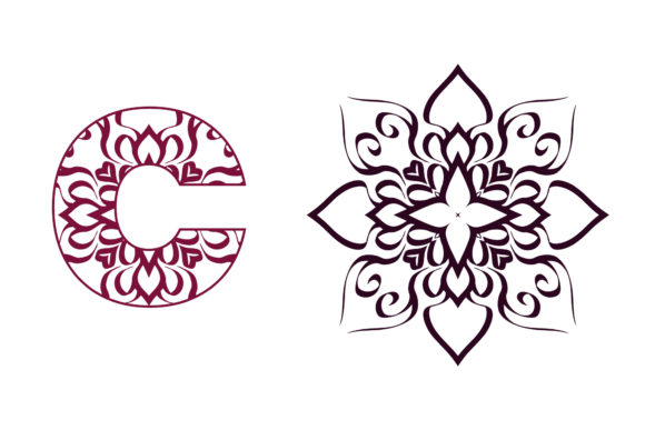 Download Mandala Font Alphabet C Art - Art Collection