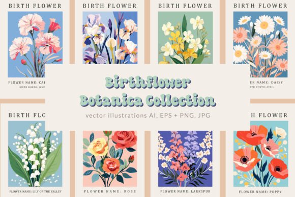 Download Birth Month Flower Market Wall Art - Art Collection
