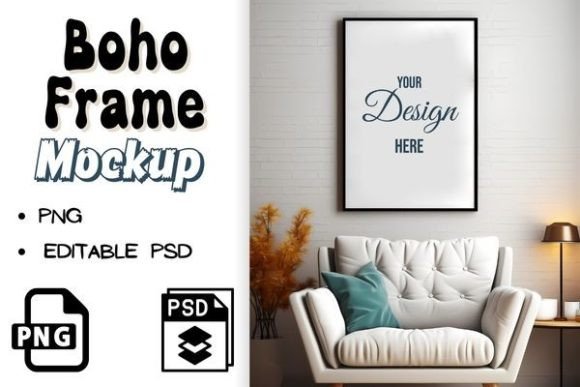 Download Wall Art Boho Frame Mockup - Art Collection