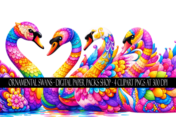 Download Ornamental Swan Clipart - Art Collection