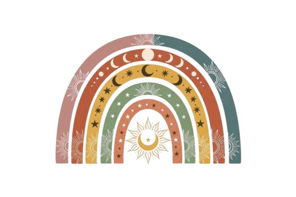 Download Boho Celestial Rainbow Spiritual Art - Art Collection