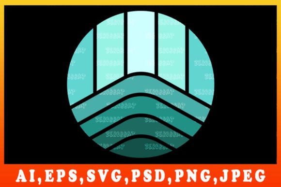 Download Sunset Circle Design Graphic Art POD - Art Collection