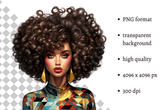 Download African American Ethnic Party Girl PNG - Art Collection