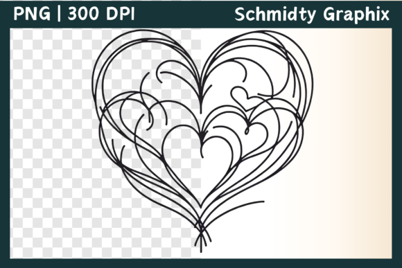 Download Intricate Line Art Hearts Clipart PNG - Art Collection