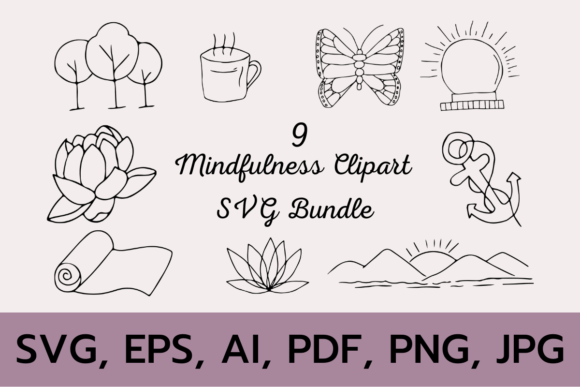 Download Mindfulness Clipart Handdrawn SVG Bundle - Art Collection