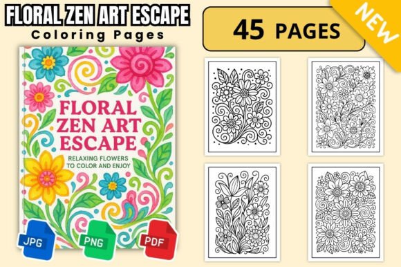 Download Floral Zen Art Escape Coloring Book - Art Collection