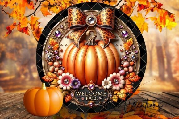 Download 3D Fall Gemstone Pumpkin Round Clipart - Art Collection