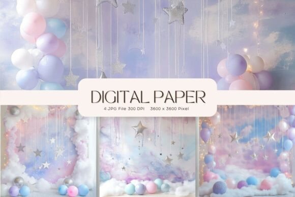 Download Balloon Party Studio Backdrop Overlays - Art Collection