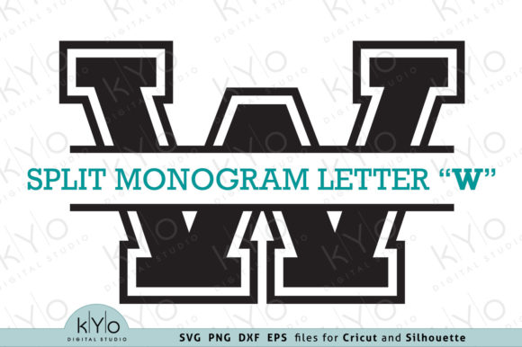 Download Unique Split Monogram Font Letter W - Unique Collection