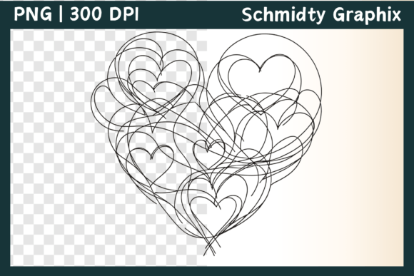 Download Intricate Line Art Heart Sublimation PNG - Art Collection