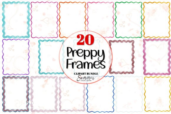 Download Colorful Preppy Frame Clipart Bundle - Art Collection