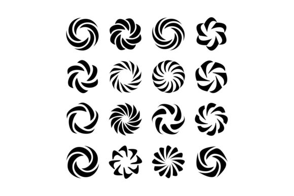 Download Radial Shape Design Element Vector Set - Design element Collection