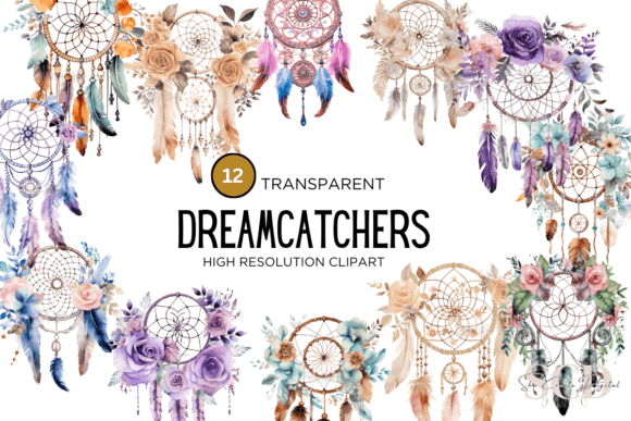Download Watercolor Boho Dreamcatcher Clipart - Art Collection