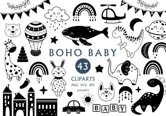 Download Boho Baby Svg, Black Bohemian Clipart - Art Collection