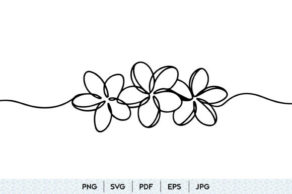 Download Plumeria Flower Line Art SVG - Art Collection