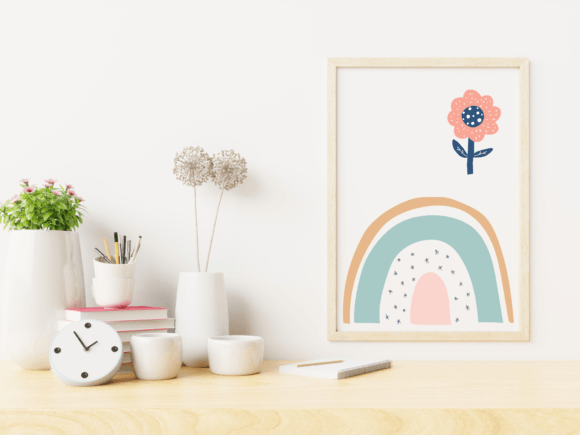 Download Rainbow Wall Art, Boho Wall Art Graphic - Art Collection