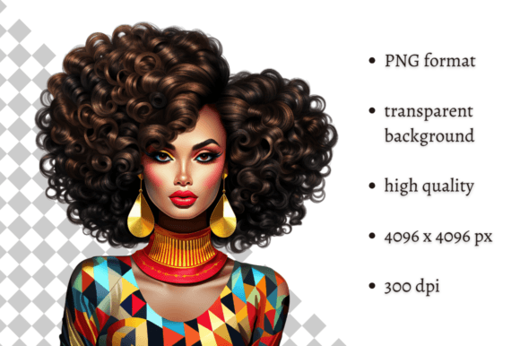 Download African American Ethnic Party Girl PNG - Art Collection