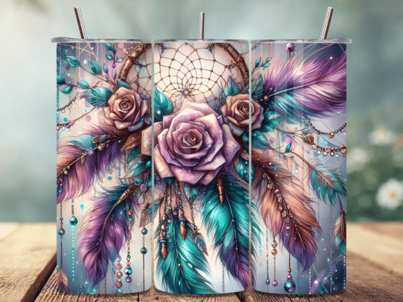 Download Cow Skull Dream Catcher Art Tumbler Wrap - Art Collection