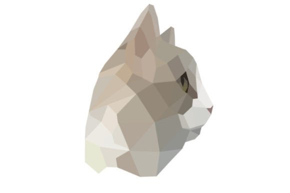Download Realistic Cat Polygon Art - Art Collection