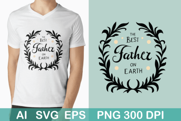 Download The Best Father on Earth Ornate Design - Art Collection