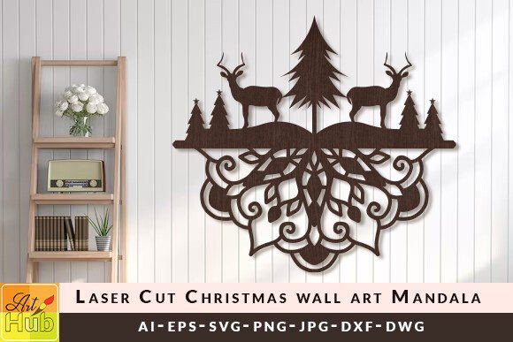 Download Laser Cut Christmas Wall Art Mandala SVG - Art Collection