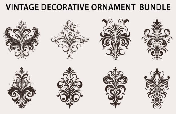 Download Set of Decorative Design Element Vector - Design element Collection