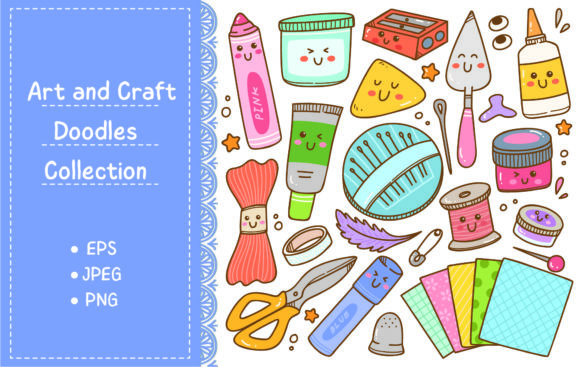 Download Art and Craft Supplies Doodle, DIY Tools - Art Collection