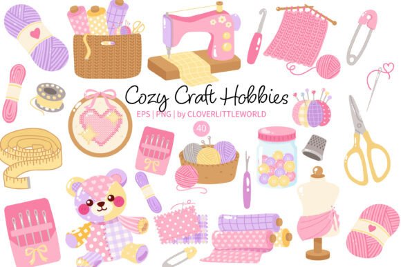 Download Cute Cozy Craft Hobbies Clipart - Art Collection
